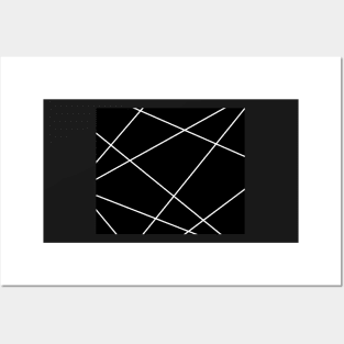 Geometric abstract - black and white. Posters and Art